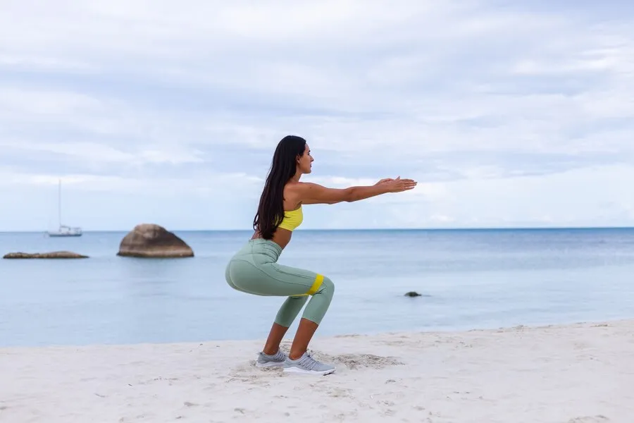 Surfing Exercise Squats
