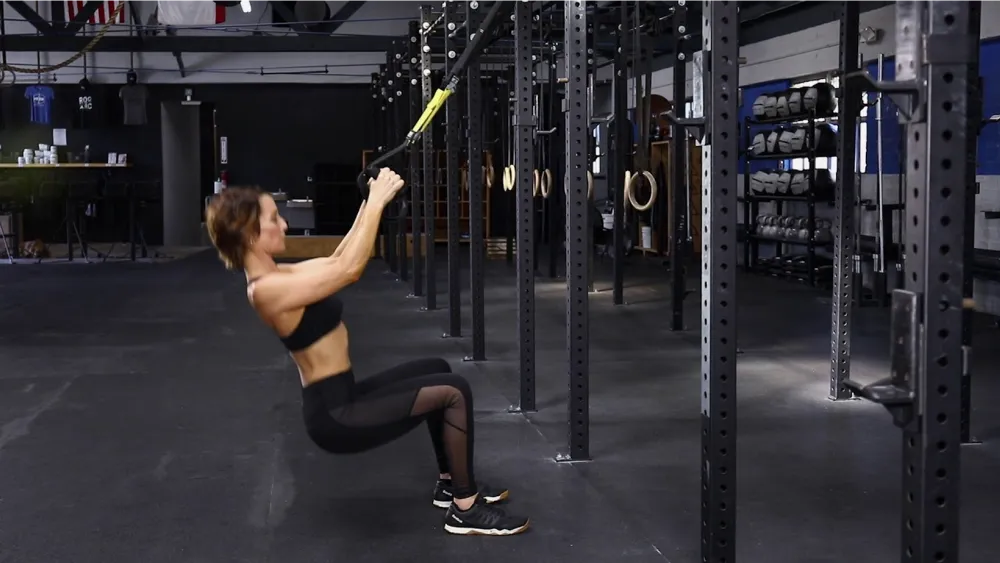 Exercises for Surfing Paddling TRX Squat Row